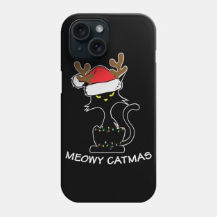 Meowy Catmas Ugly Christmas Sweater Gift for Cat Lovers Phone Case