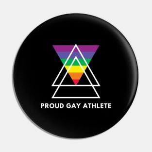 Proud Gay Athlete (White text) Pin