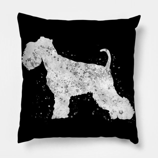 Schnauzer dog Pillow by Yahya Art
