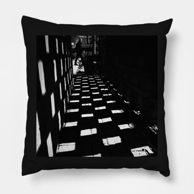 Black Alley Walking Street Photography Pillow by DarioNelaj
