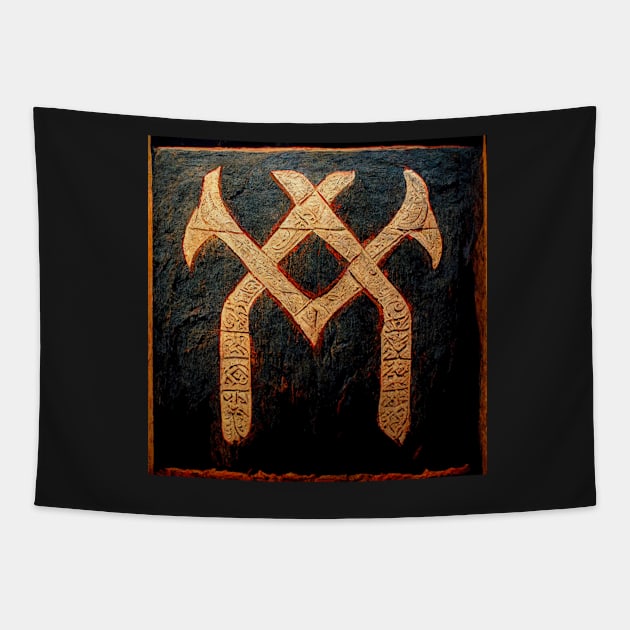 Rune Stones Series Tapestry by VISIONARTIST