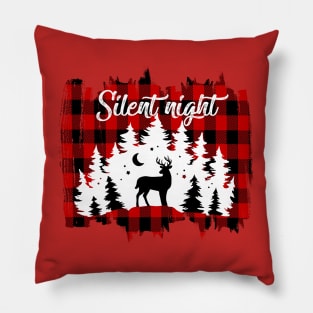 Silent Night Christmas Pillow