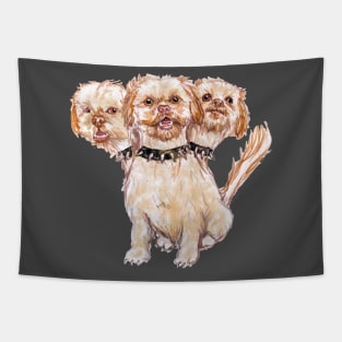 Cerberus the Shih Tzu of "Aphrodite's Love Myths" Tapestry