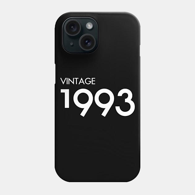 Vintage 1993 Gift 27th Birthday Party Phone Case by Damsin