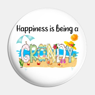 Happiness Is Being A Grandy Summer Beach Happy Mother's Day Pin