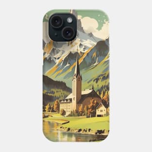 Chamonix, Mont Blan, Ski Poster Phone Case