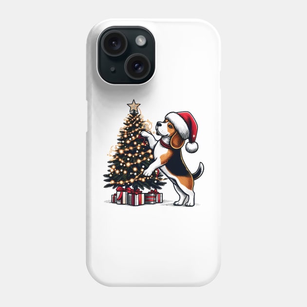 Beagle Dog Christmas Phone Case by Graceful Designs