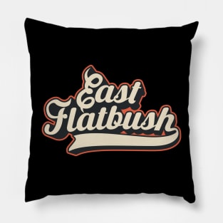 New York Brooklyn - East Flatbush Brooklyn Schriftzug - East Flatbush Logo Pillow