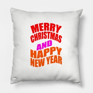 Merry Christmas and happy new year Pillow