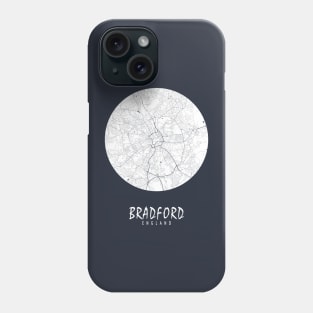 Bradford, England, UK City Map - Full Moon Phone Case