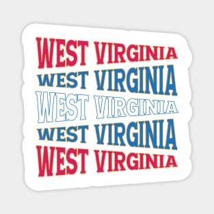 TEXT ART USA WEST VIRGINIA Magnet