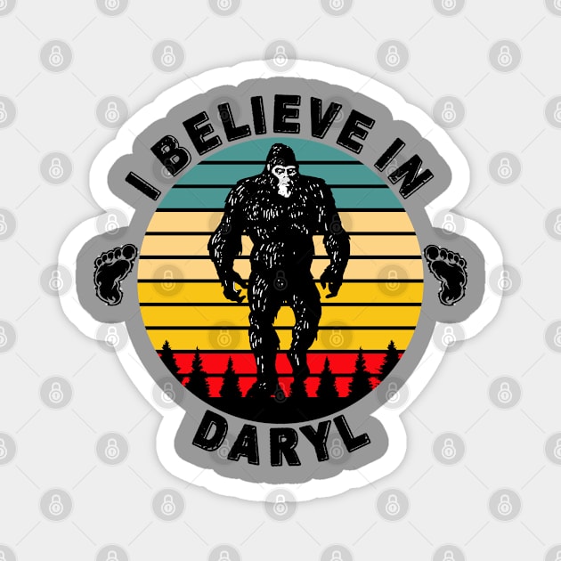 I Blevieve In Daryl, Bigfoot, Yeti Darryl Sasquatch Shirt Magnet by RKP'sTees