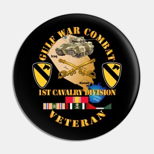 Gulf War Combat Infantry Vet w 1st Cav Div SSI Pin