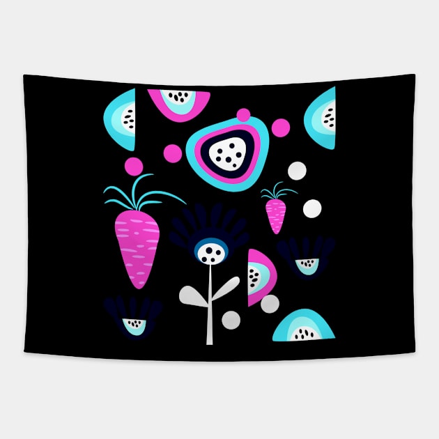 Funky modern fruits Tapestry by CocoDes