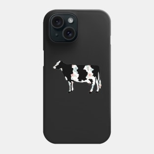 Watercolor Cactus Dairy Cow Silhouette  - NOT FOR RESALE WITHOUT PERMISSION Phone Case