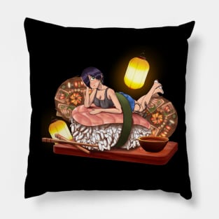 Anime Girl and Sushi | Anime Girl and Foods Collection Item -3 Pillow