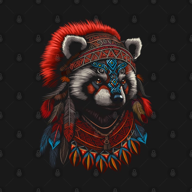 Red panda Indian Chief by albertocubatas