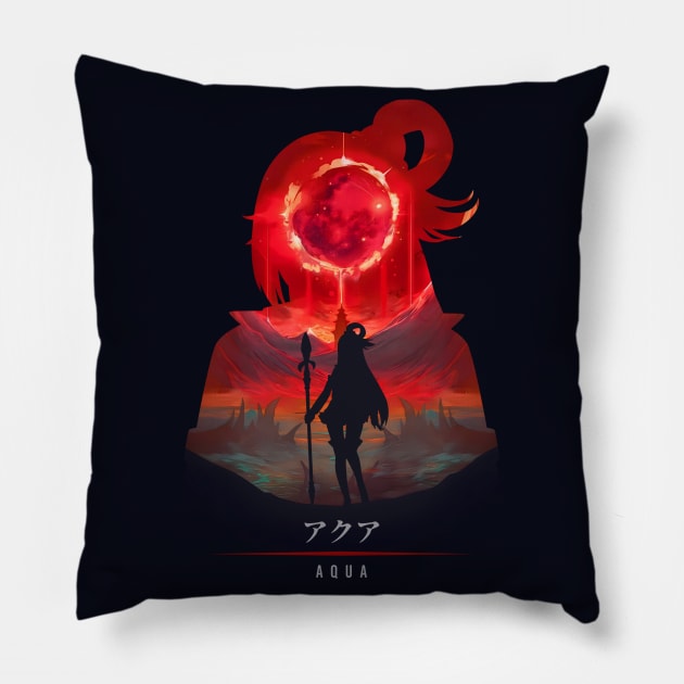 Aqua - Bloody Illusion Pillow by The Artz