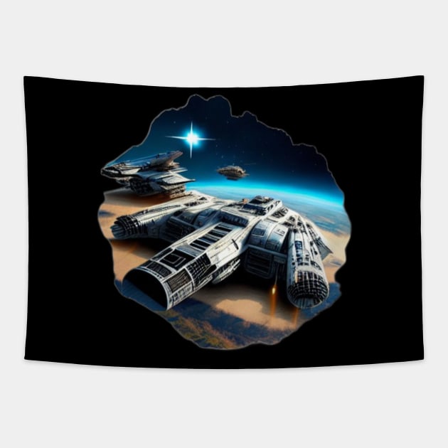 millennium falcon Tapestry by D's Tee's