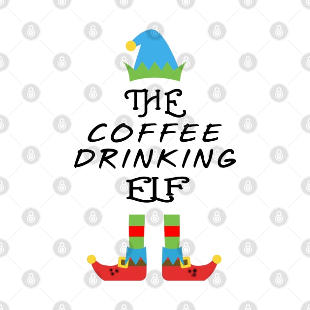 The Coffee Drinking Elf Matching Family Group Christmas Party by CareTees