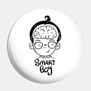 smart boy t shirt , brain boy t shirt , boy gift Pin