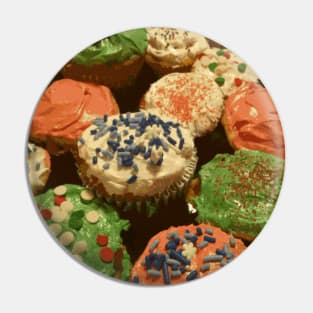 Christmas cupcakes with sprinkles Pin