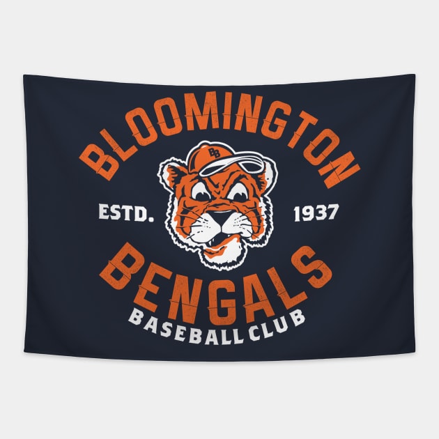 Bloomington Bengals Tapestry by MindsparkCreative