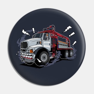 White truck monster Pin