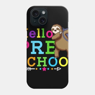 Sloth Hello Preschool Tshirt Teachers Kids Back to school Gifts Phone Case