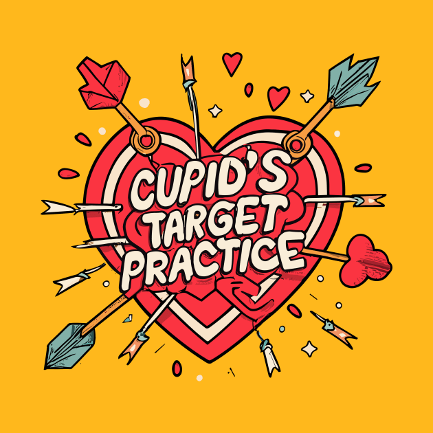 Cupid's target practice ,love ,arows,heart by Tiberiuss