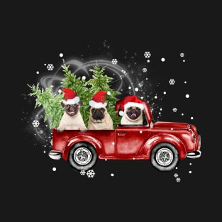 Merry Christmas Pugs T-Shirt