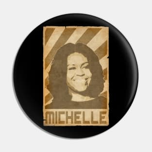 Michelle Obama Retro Pin