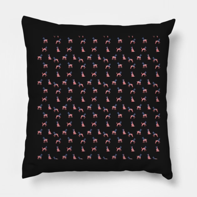 American Flag Dogs Pillow by EpicMums