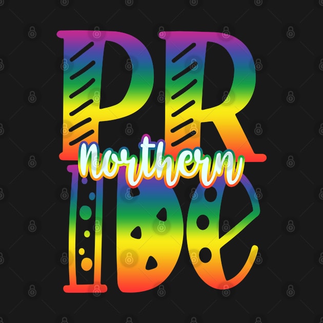 Northern Gay Pride in Art Block Letters by tropicalteesshop