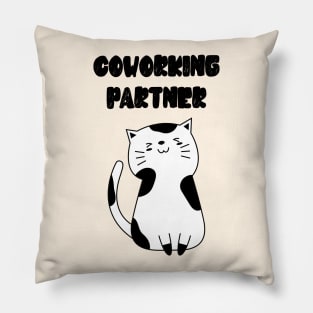 Co-working Partner - Cat lover - Working from home Pillow