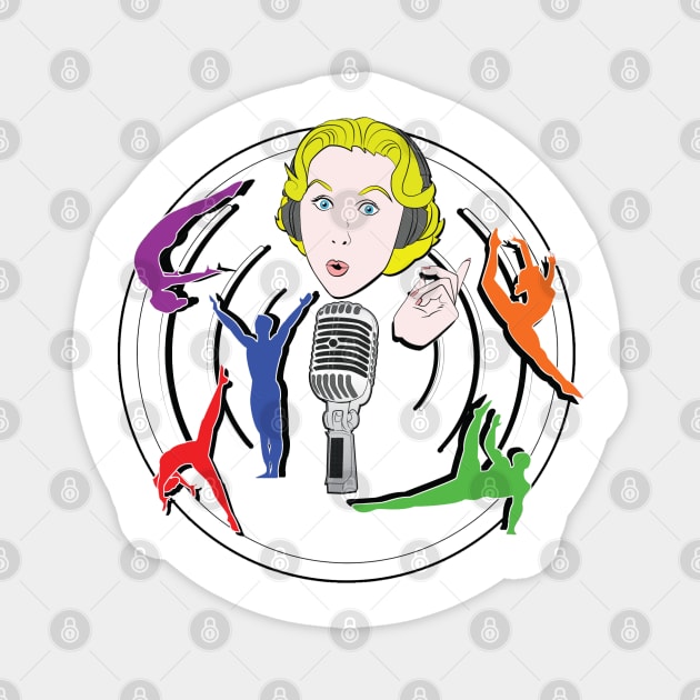 GymCastic (Front/Back Tagline) - The Greatest Gymnastics Podcast in the Galaxy! Magnet by GymCastic