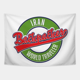 Iran backpacker world traveler logo Tapestry