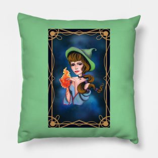 Blonde scorpio witch Pillow