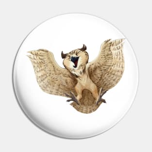 Eurasian eagle-owl Pin