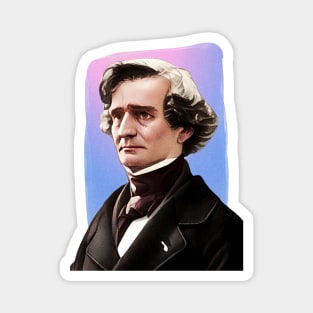 French Composer Hector Berlioz - pink blue - illustration Magnet