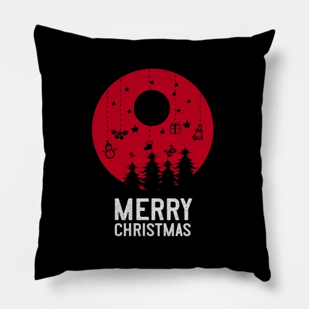 Merry Christmas Pillow by JoeColors