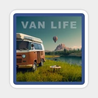 Van Life Camper RV Outdoors in Nature Magnet