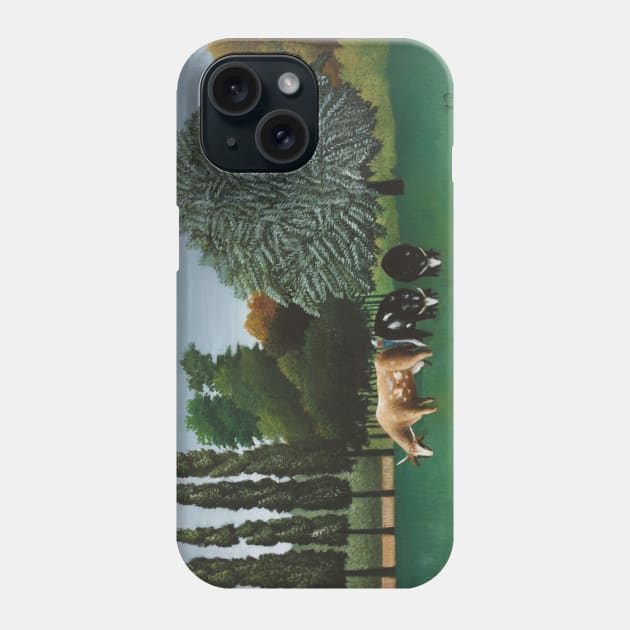 Henri Rousseau - The Banks of the Oise Phone Case by SybaDesign