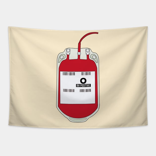 O Positive Blood Bag Tapestry by DiegoCarvalho