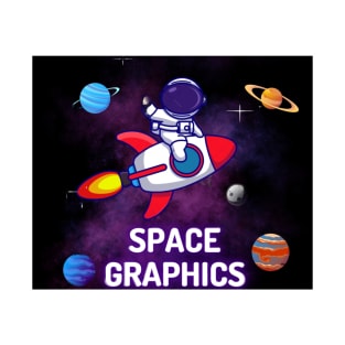 Space graphic T-shirt T-Shirt