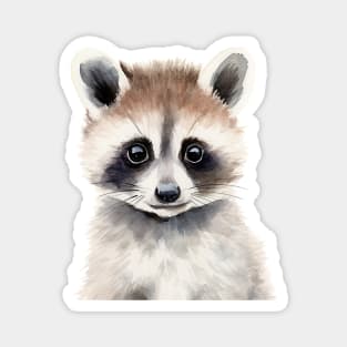 Baby Raccoon Portrait Magnet