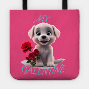 My galentines puppy Tote