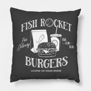 Fish Rocket Burgers Pillow