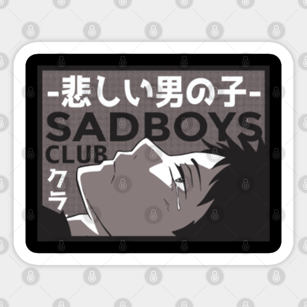 Sad Anime Boy Anime Sticker Teepublic