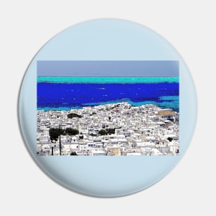 Greek Village By The Sea Pin